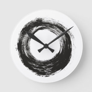 Bürstenanschlag-Kreisbeschaffenheit Runde Wanduhr
