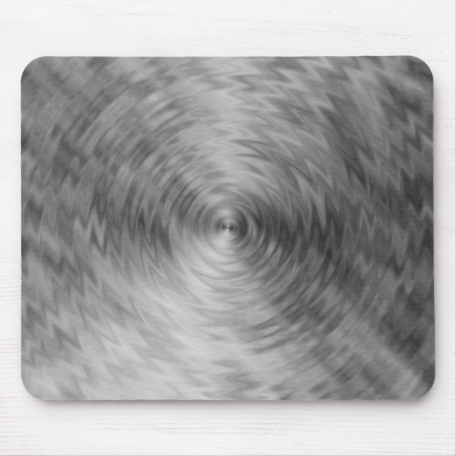 Bürstenmetall aus Silvery Steel Metallic Abstrakt Mousepad (Vorne)