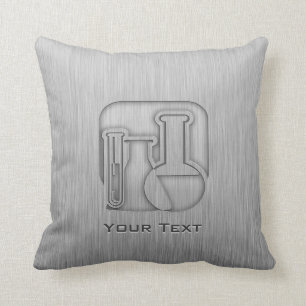 Bürstenmetall-Look Chemie Kissen