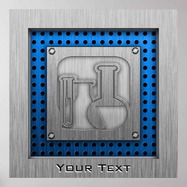 Bürstenmetall-Look Chemie Poster (Vorne)