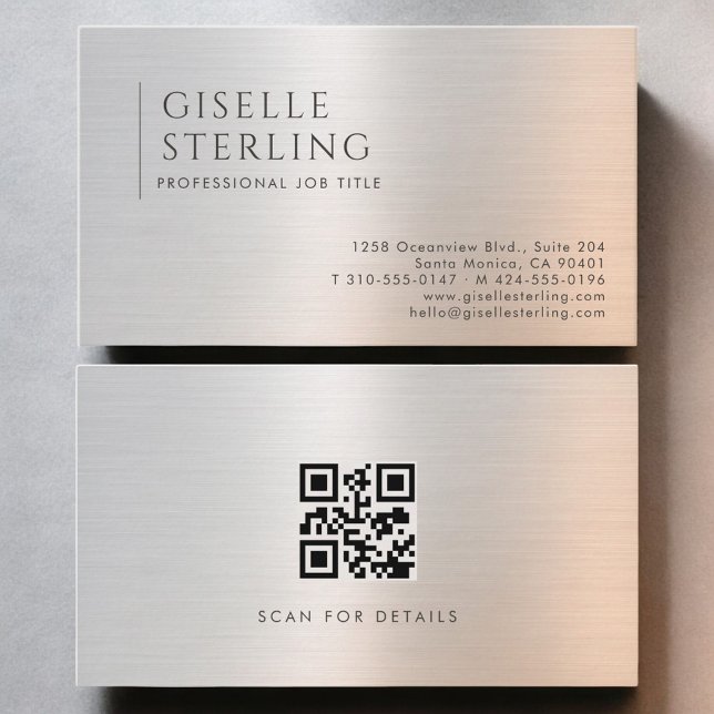 Bürstenmetall-QR-Code Visitenkarte (Von Creator hochgeladen)