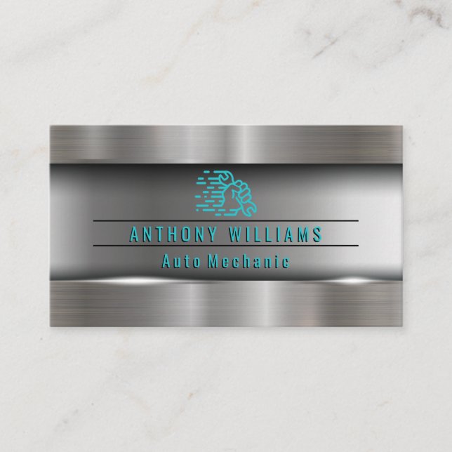 Bürstenschlüssel in Handmetallbürsten Visitenkarte (Vorderseite)