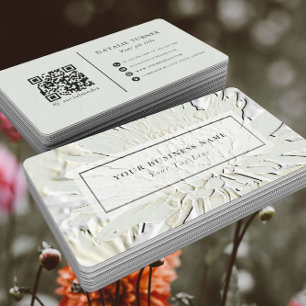 ©Bursting Joy/ Embossed like Floral Design Visitenkarte