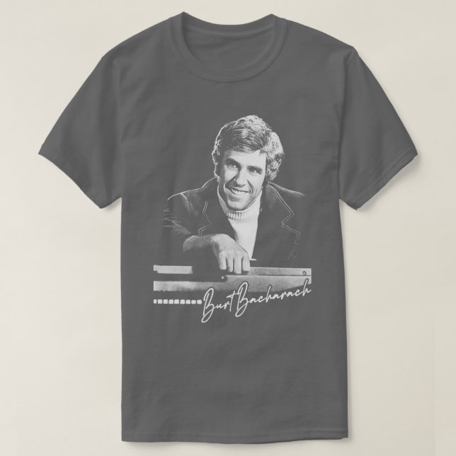 Burt Bacharach Retro 60er Ästhetische Gestaltung T-Shirt (Design vorne)