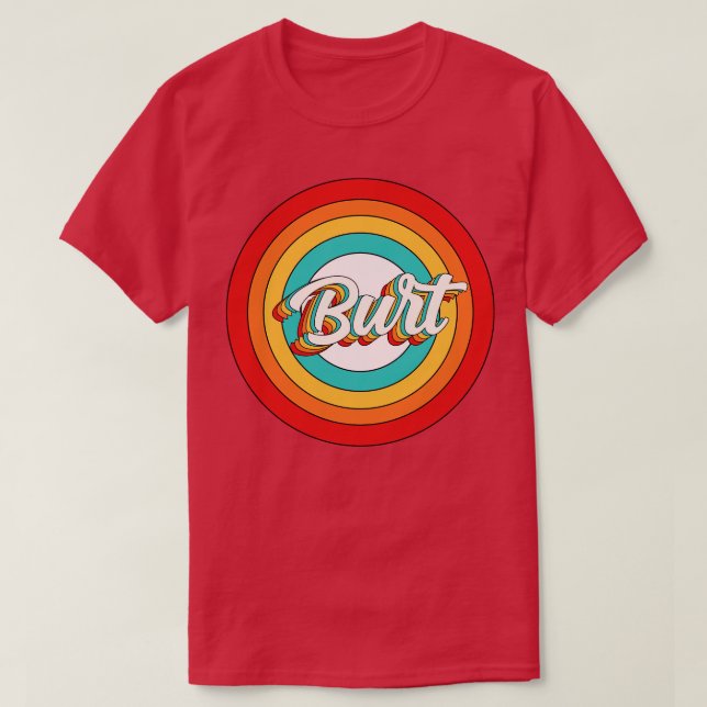 Burt Name Shirt Vintag Burt Circle (Design vorne)