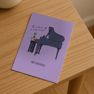 Burt Quackarach Enten Lustige Klavier Spieler Kuns Postkarte