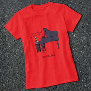 Burt Quackarach Enten Lustige Klavier Spieler Kuns T-Shirt