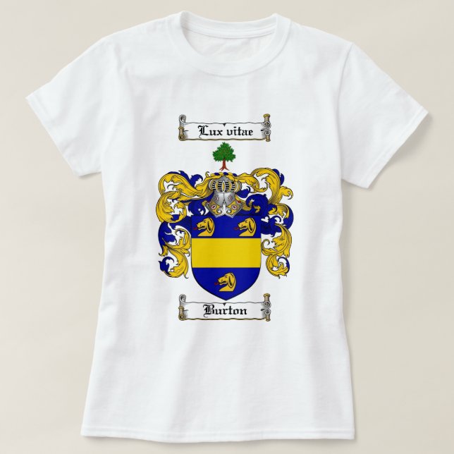 BURTON FAMILIENWAPPEN - BURTON WAPPEN T-Shirt (Design vorne)
