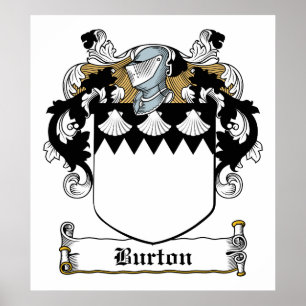 Burton Familienwappen Poster
