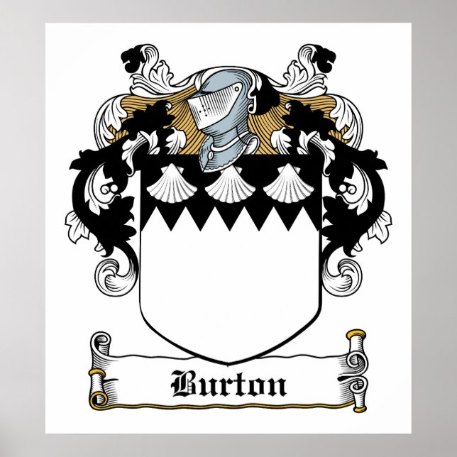 Burton Familienwappen Poster (Vorne)