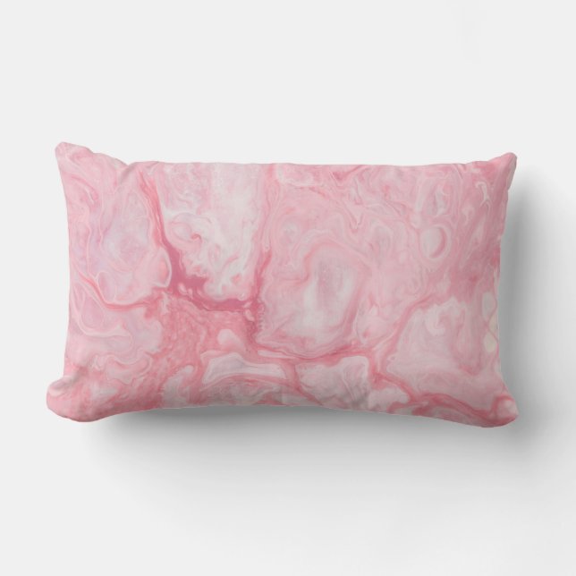 Burton Family Collection Rosa Marmor Lendenkissen (Vorderseite)