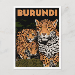 Burundi Afrika Vintage Reise Postkarte