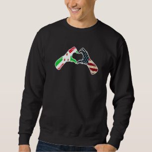 Burundi Amerikanische USA-Flagge USA Burundische Sweatshirt
