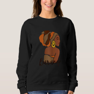 Burundi-Burundier-Afrikanerin, schwarzes Woma Sweatshirt