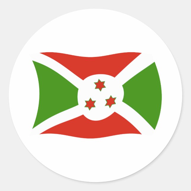 Burundi-Flag-Aufkleber Runder Aufkleber (Vorderseite)