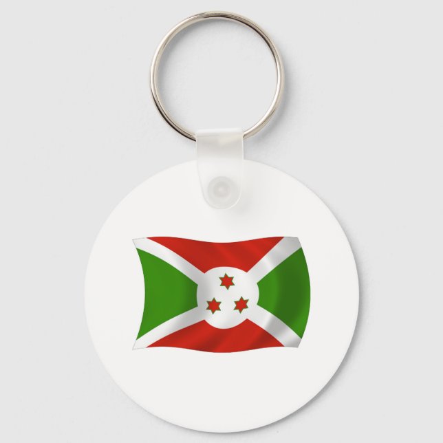 Burundi Flag Schlüsselanhänger (Vorderseite)