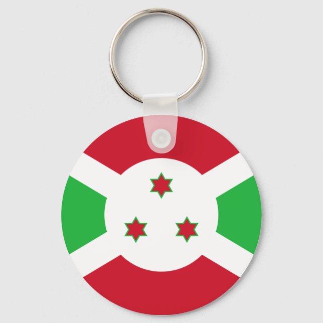 Burundi Flag Schlüsselanhänger (Vorderseite)