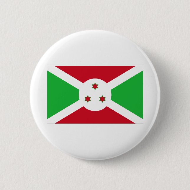 Burundi-Flagge Button (Vorderseite)