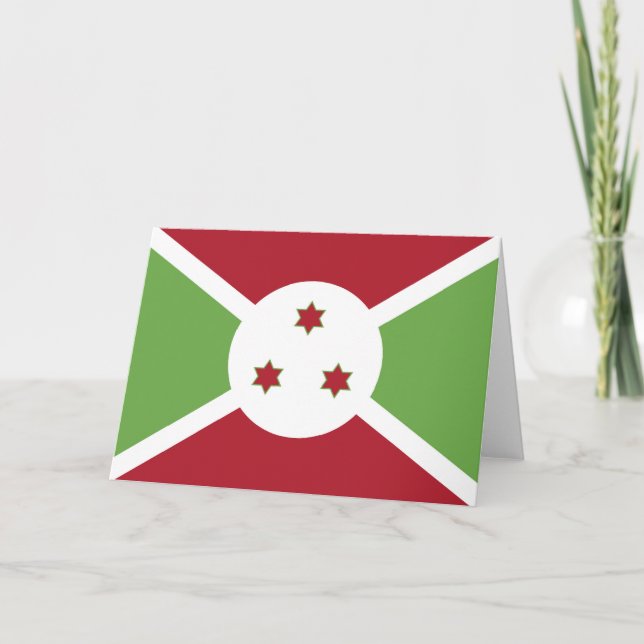 Burundi-Flagge Dankeskarte (Vorderseite)