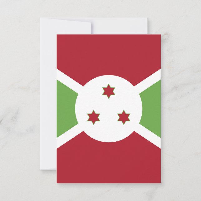Burundi-Flagge Dankeskarte (Vorderseite)