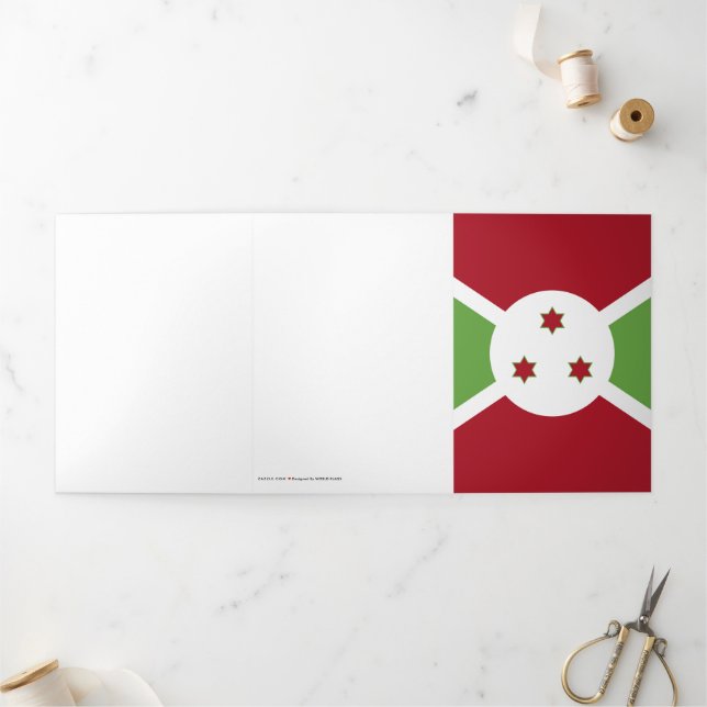 Burundi-Flagge Dreifach Gefaltete Karte (Außenbereich)