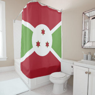 Burundi-Flagge Duschvorhang