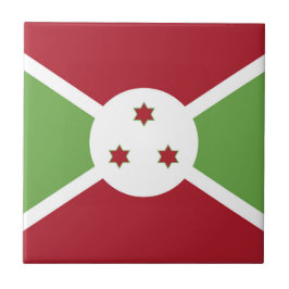 Burundi-Flagge Fliese