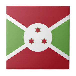 Burundi-Flagge Fliese