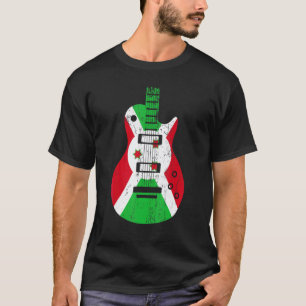 Burundi-Flagge Gitarre Vintage-Musiker T-Shirt