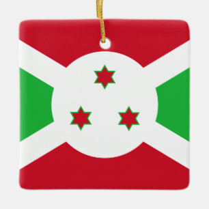 Burundi-Flagge Keramikornament