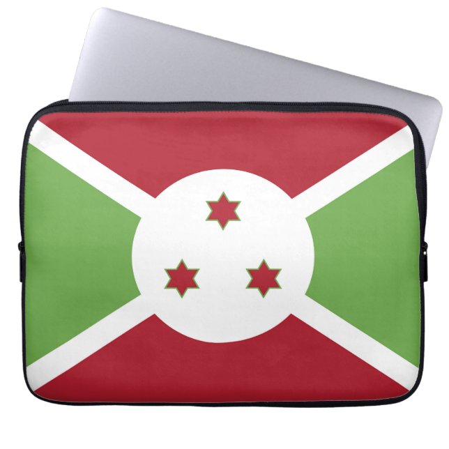 Burundi-Flagge Laptopschutzhülle (Vorderseite)