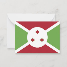 Burundi-Flagge Mitteilungskarte