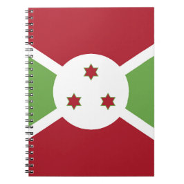 Burundi-Flagge Notizblock