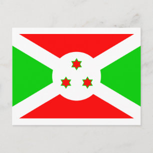 Burundi-Flagge Postkarte