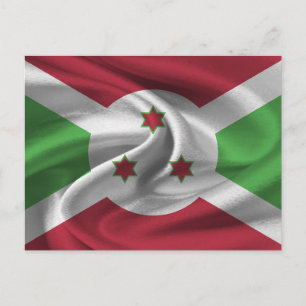 Burundi-Flagge Postkarte