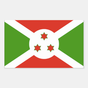 Burundi-Flagge Rechteckiger Aufkleber