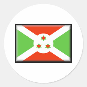 Burundi-Flagge Runder Aufkleber