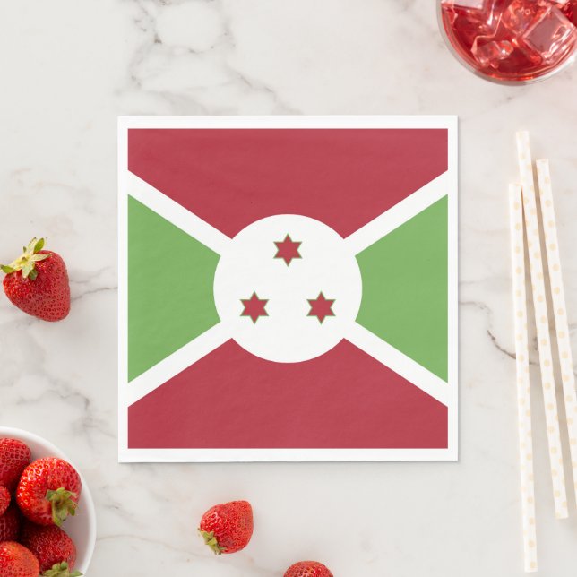 Burundi-Flagge Serviette (Beispiel)