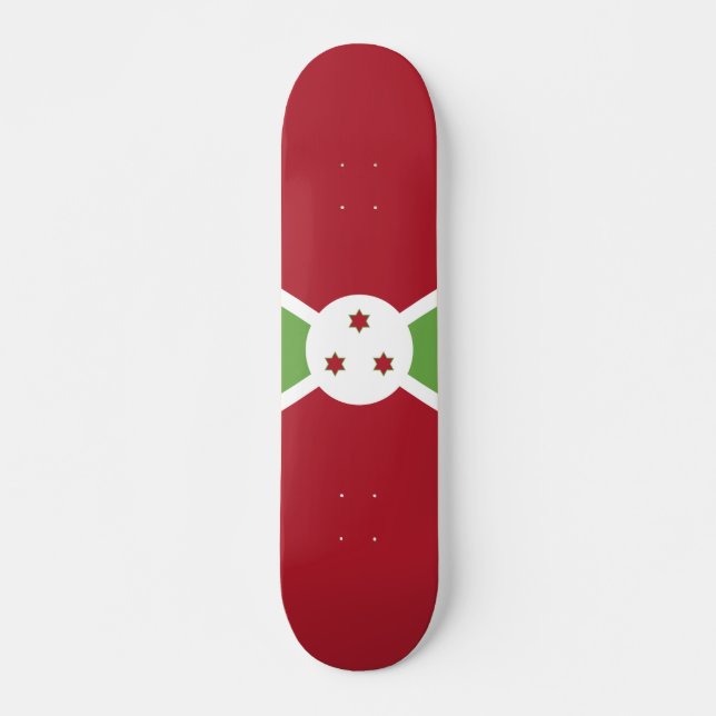 Burundi-Flagge Skateboard (Vorne)