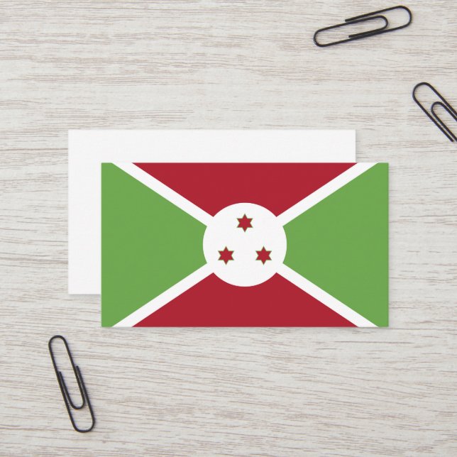 Burundi-Flagge Visitenkarte (Vorderseite/Rückseite Beispiel)