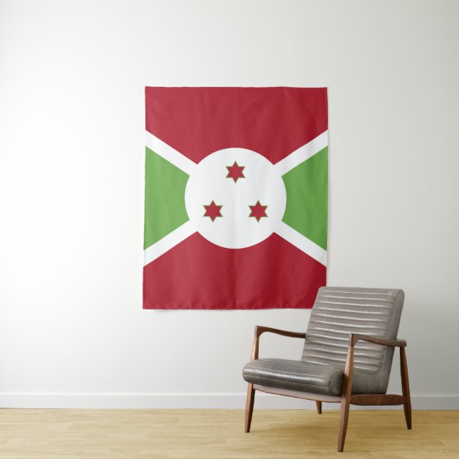 Burundi-Flagge Wandteppich (Beispiel)