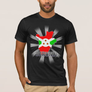 Burundi-Flaggen-Karte 2,0 T-Shirt