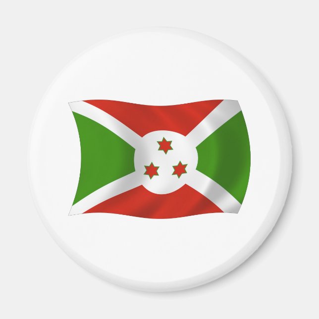 Burundi-Flaggenmagnet Magnet (Vorne)