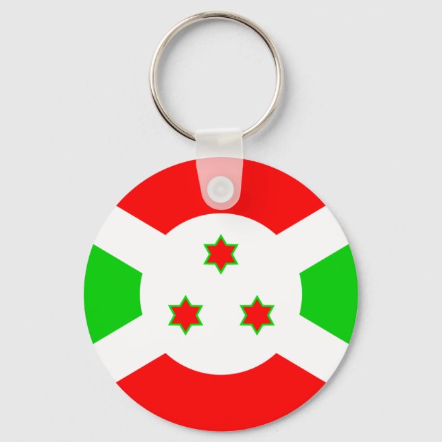 Burundi Hochwertige Flagge Schlüsselanhänger (Vorderseite)