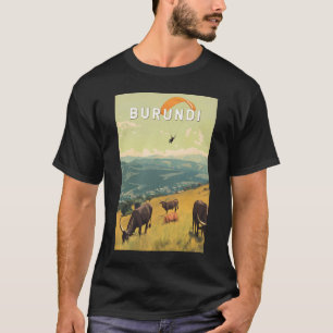 Burundi Illustration Reise Kunst Vintage T-Shirt