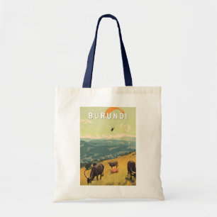 Burundi Illustration Reisen Vintag Tragetasche
