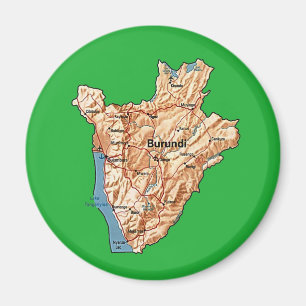 Burundi-Kartenmagnet Magnet