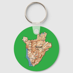 Burundi Map Keychain Schlüsselanhänger
