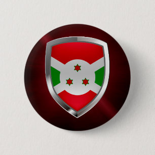 Burundi Mettalic Emblem Button