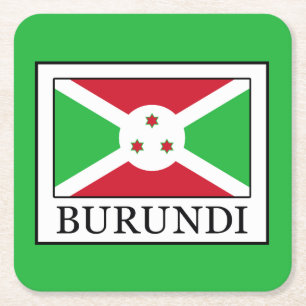 Burundi Rechteckiger Pappuntersetzer